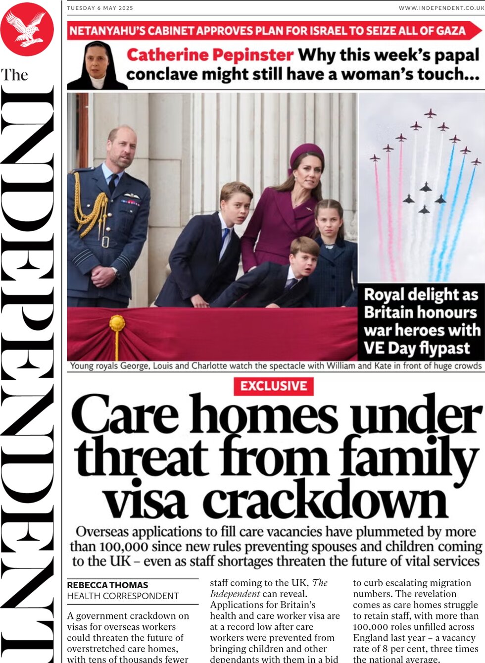 Care homes under threat from family visa crackdown 1 - WTX News Breaking News, fashion & Culture from around the World - Daily News Briefings -Finance, Business, Politics & Sports News Care homes under threat from family visa crackdown - royals delight as Britain honours war heroes with VE Day flypast