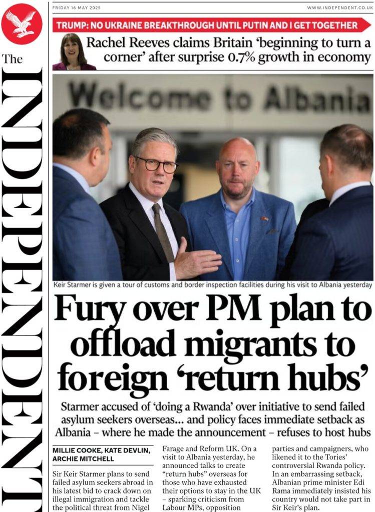Fury over PM plan to offload migrants to foreign 'return hubs'