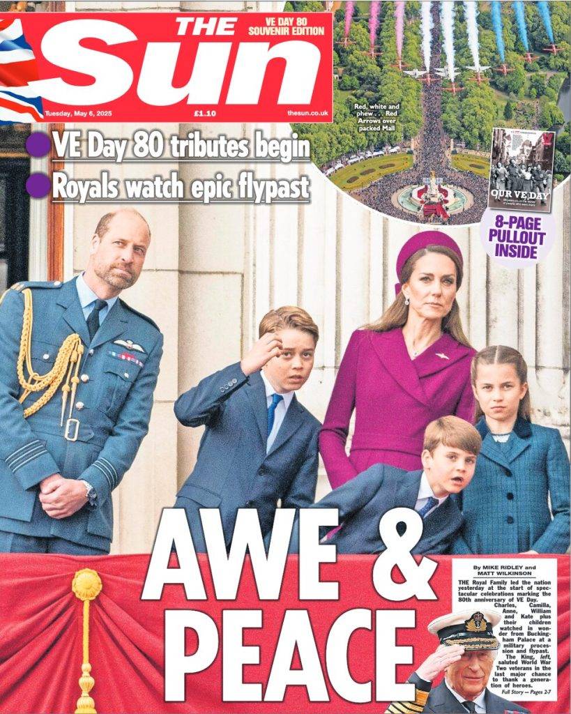 Ve Day 80 tributes begin as royals watch epic flypast