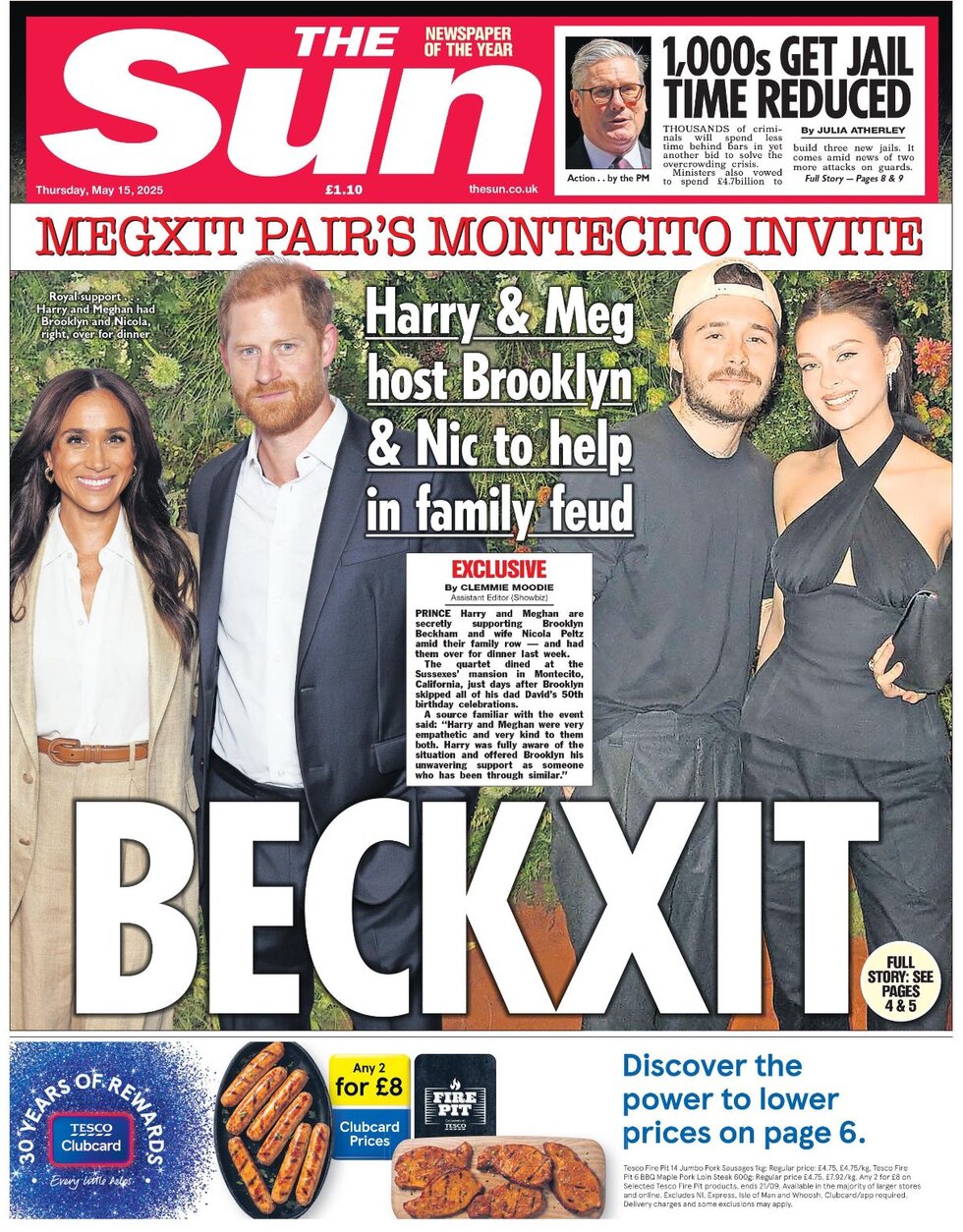 Megxit pair's Montecito invite: BECKXIT 1 - WTX News Breaking News, fashion & Culture from around the World - Daily News Briefings -Finance, Business, Politics & Sports News Mexit pari's montecito invite - Fury as Starmer ‘goes soft on criminals’ by cutting the length of time dangerous offenders spend behind bars