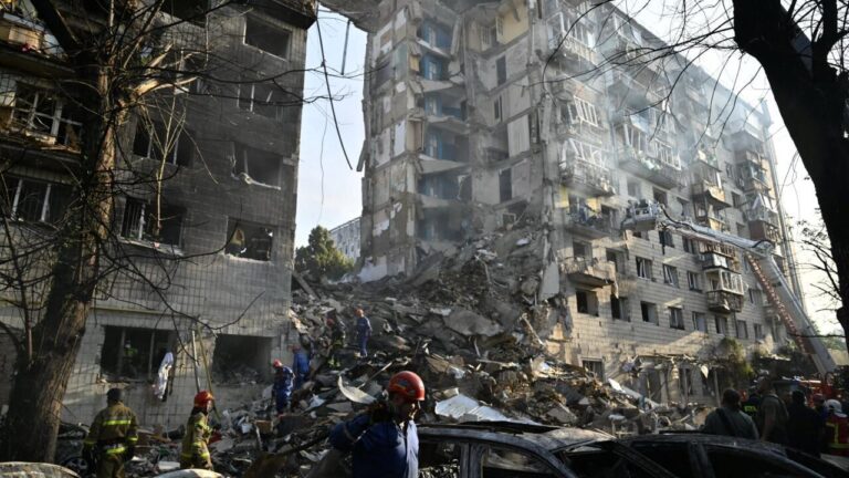 Massive Russian drone and missile attack kills at least five in Kyiv
