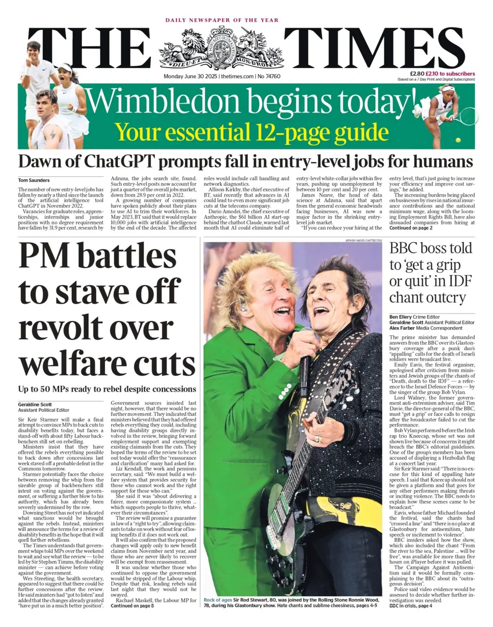 PM battles to starve off revolt over welfare cuts reports the Times