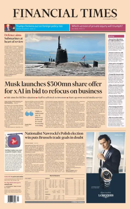Musk launches 0 million share offer for xAI in bid to refocus on business