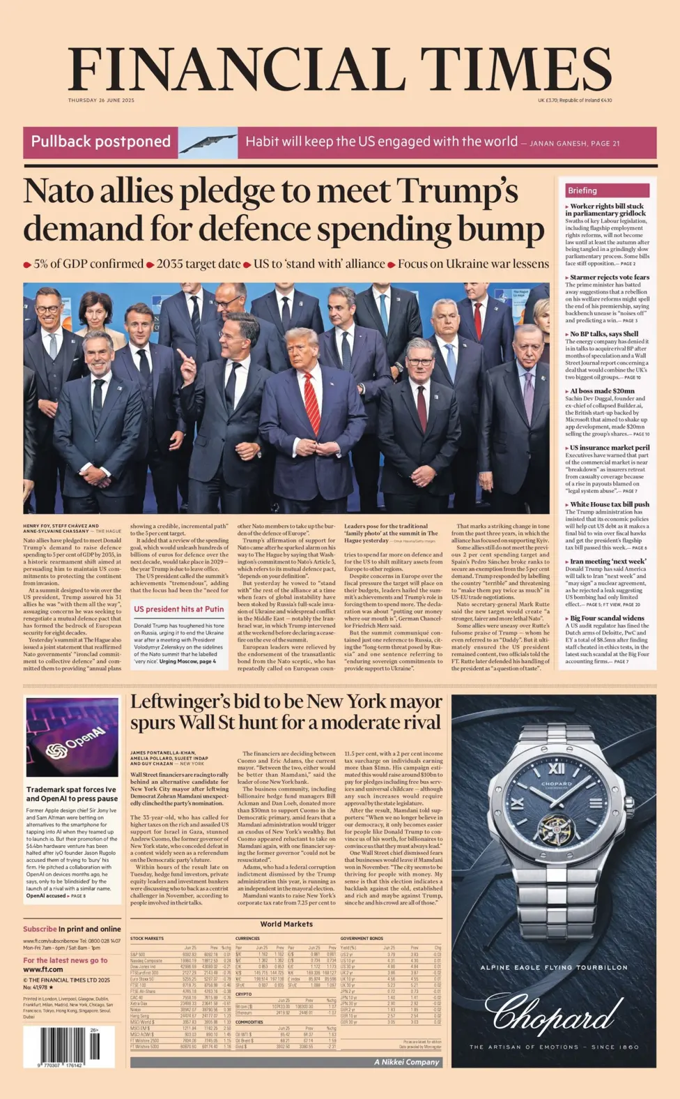Nato allies pledge to meet Trump's demand for defence spending bump