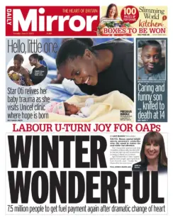 Labour U-turn joy for OAPs WINTER WONDERFUL