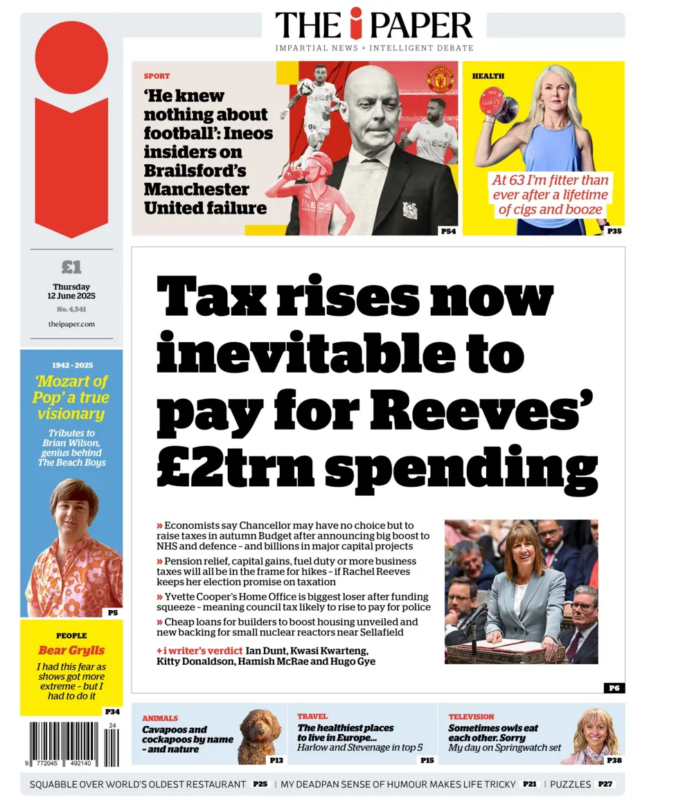 Tax rises now inevitable to pay for Reeves' £2trn spending
