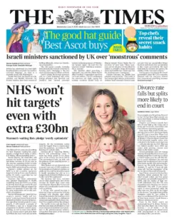 NHS won’t hit targets even with extra £30bn
