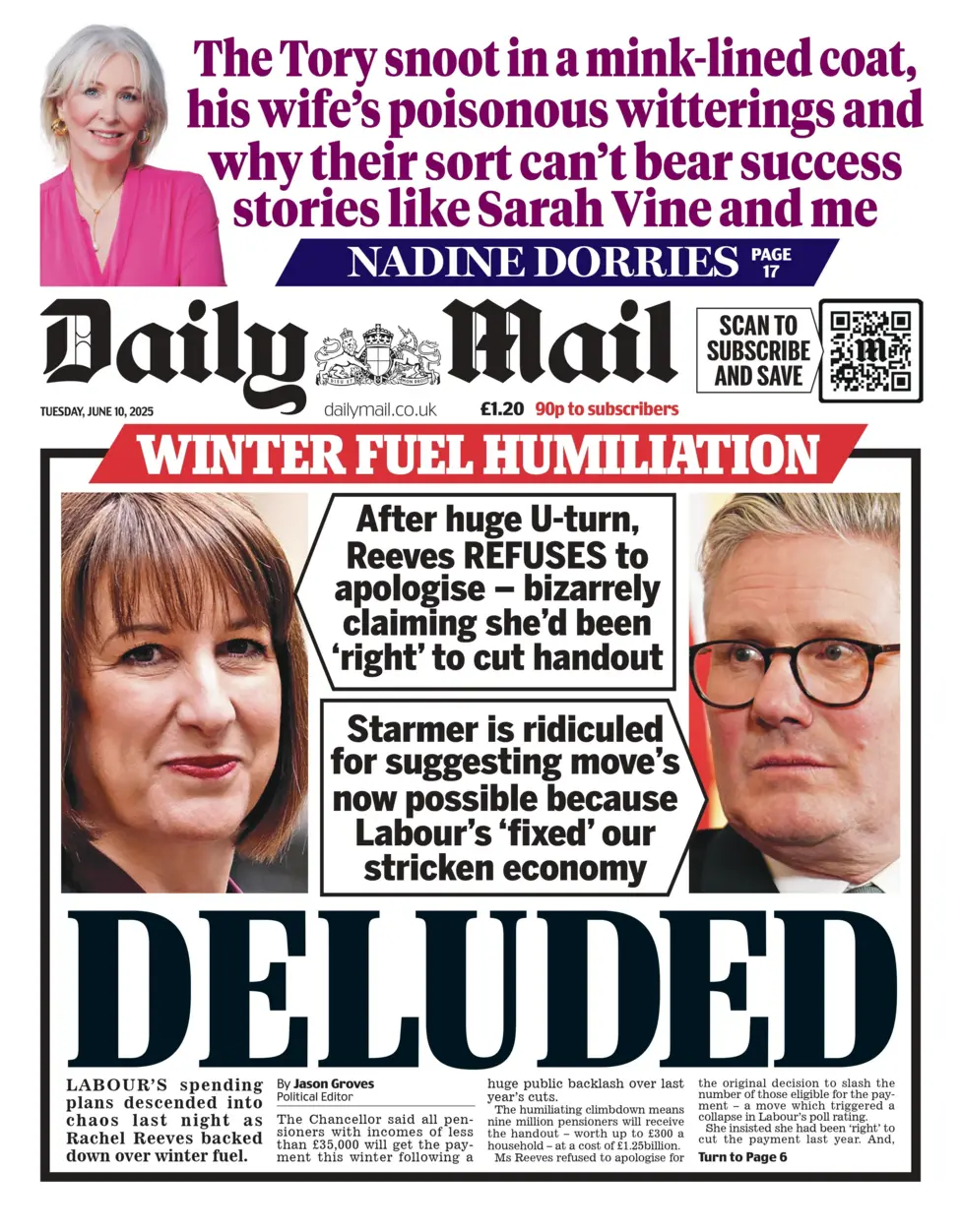 Winter fuel humiliation: Deluded