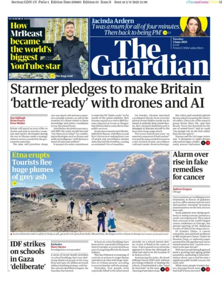 Starmer pledges to make Britain battle-ready with drones and AI