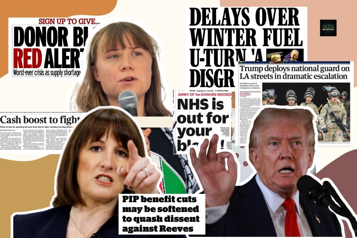 LA chaos as Trump sends in National Guard - Spending Review pleas - NHS asks for more blood donations | The newspapers summarised