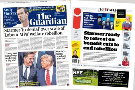 ‘PM backs down on welfare cuts’ & ‘Daddy Trump loves NATO’ | Thurday’s newspapers