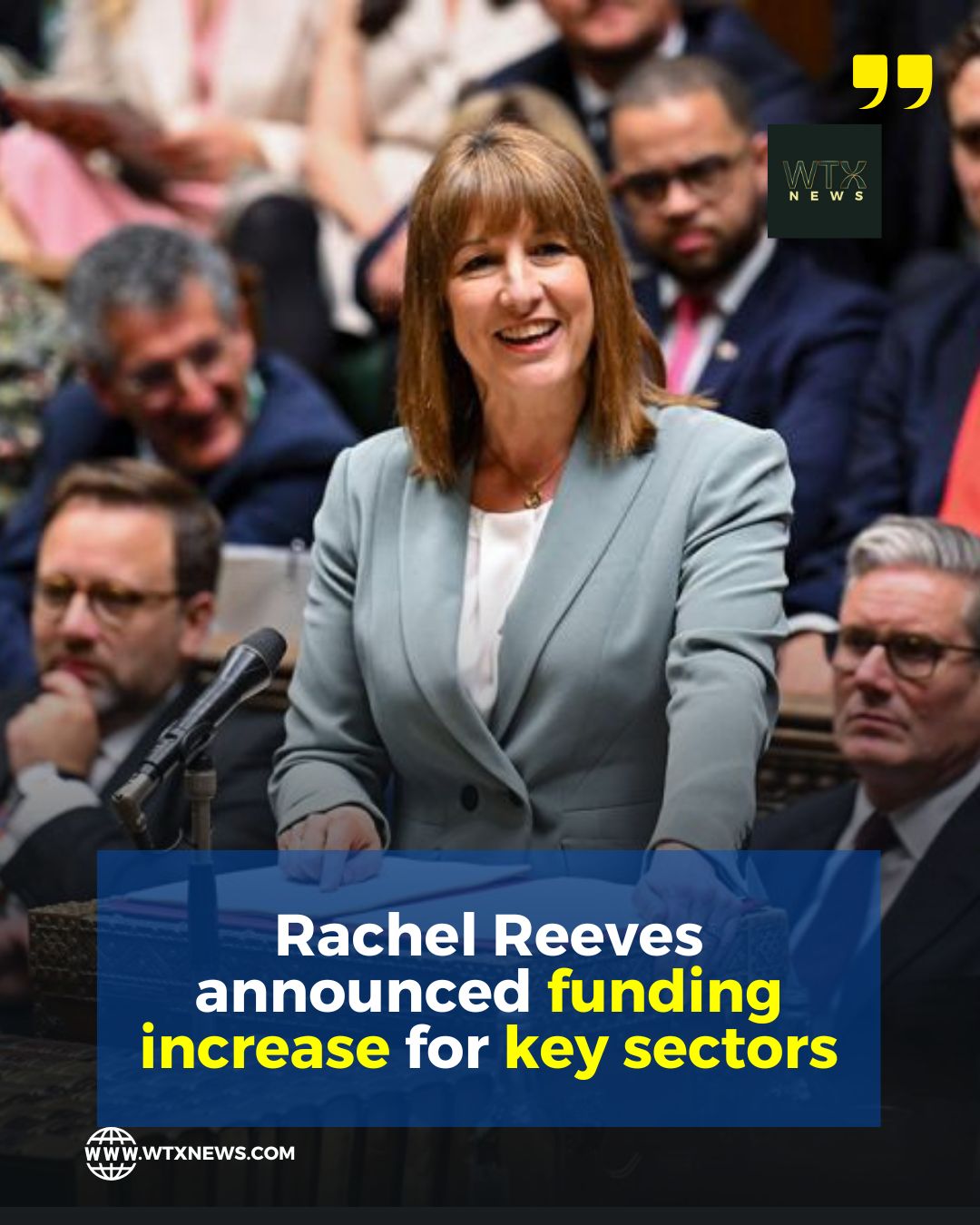 Rachel Reeves announced funding increase for key sectors