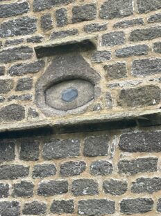 The church holds the “eye of god”. This warns off evil spirits and witches from the site. 