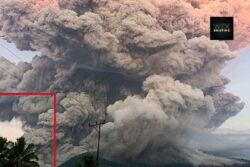 Volcano erupts in Indonesia unleashing 6.8 miles-high ash cloud