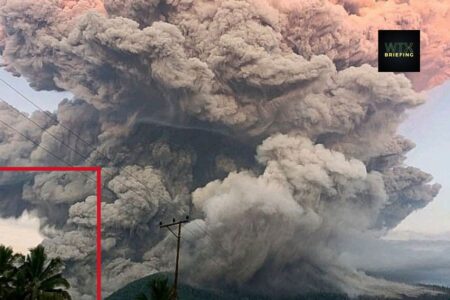 Volcano erupts in Indonesia unleashing 6.8 miles-high ash cloud