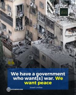 Israel attacks Iran We have a government who want[s] war. We want peace 