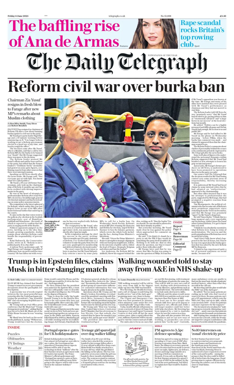 Reform civil war over Burka ban