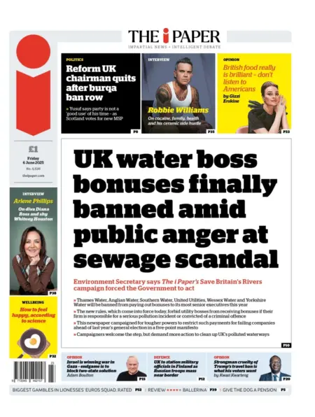 UK water boss bonuses finally banned amid public anger at sewage scandal
