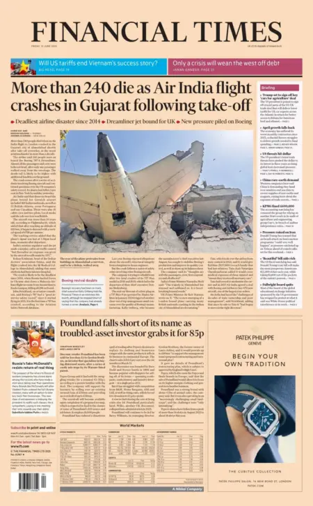 More than 240 die as Air India flight crashes in Gujarat following take-off
