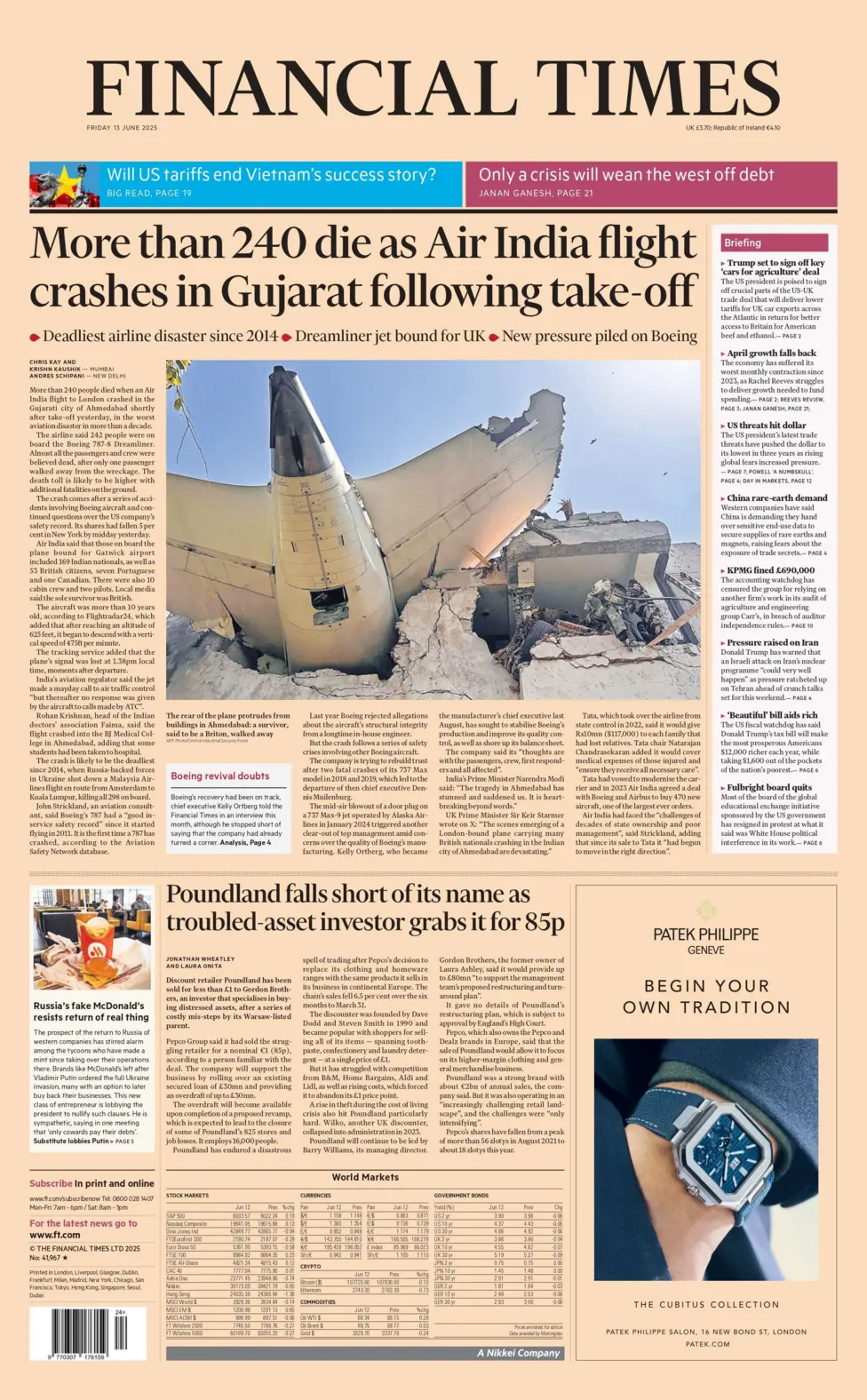 More than 240 die as Air India flight crashes in Gujarat following take-off 1 - WTX News Breaking News, fashion & Culture from around the World - Daily News Briefings -Finance, Business, Politics & Sports News More than 240 die as Air India flight crashes in Gujarat following take-off: Deadliest airline disaster since 2014 as crash puts new pressure piled on Boeing