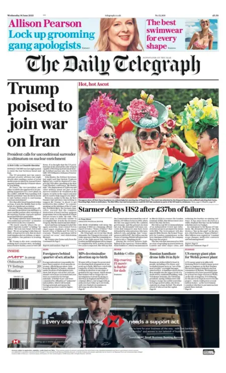 Trump poised to join war on Iran