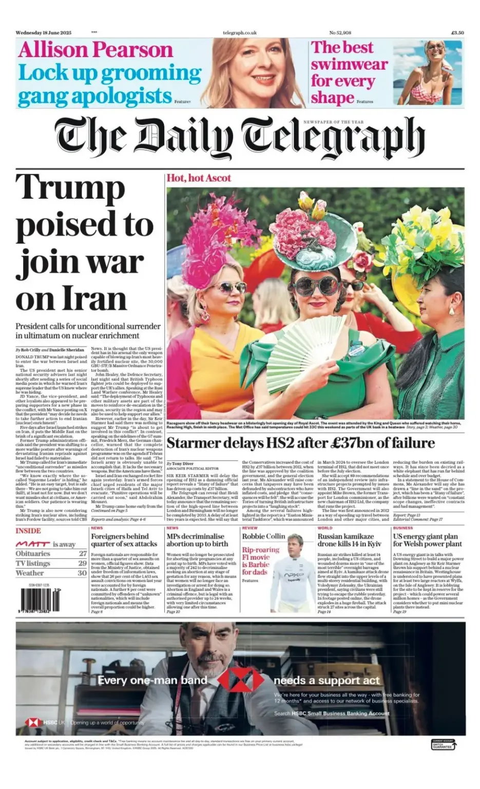 Trump poised to join war on Iran