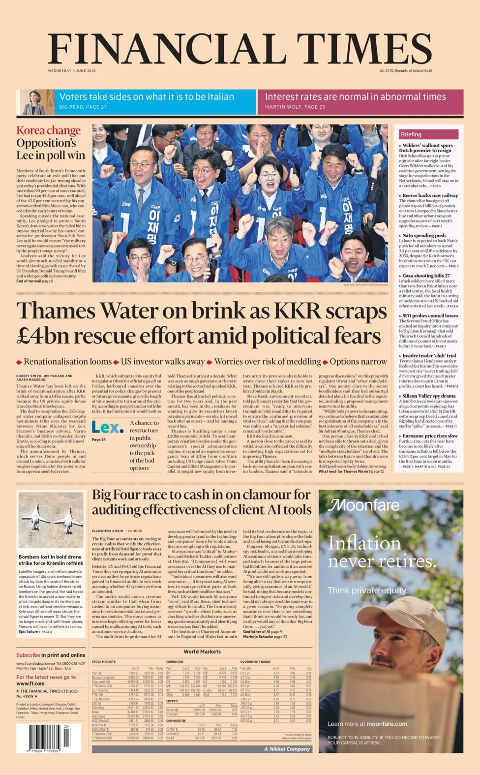 Thames Water on brink as KKR scraps £4bn rescue effort amid political fears 1 - WTX News Breaking News, fashion & Culture from around the World - Daily News Briefings -Finance, Business, Politics & Sports News Thames Water on brink as KKR scraps £4bn rescue effort amid political fears