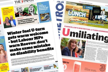 ‘Chancellor left humiliated by U-turn on winter fuel’ | Paper Talk UK 