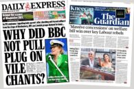 ‘Glastonbury and BBC face backlash’ & ‘UK set for hottest day of the year’ | Monday’s newspapers