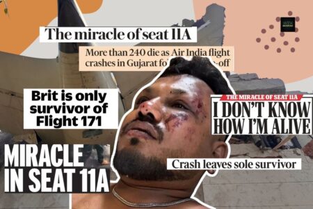 ‘Miracle of seat 11A’ – British man survives horror crash | The newspapers summarised