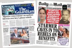 ‘Starmer caves in to rebels on benefits’ & ‘Protections for disabled to rescue bill’ | Friday’s newspapers 