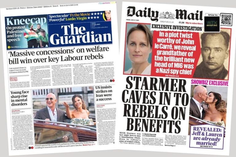 ‘Starmer caves in to rebels on benefits’ & ‘Protections for disabled to rescue bill’ | Friday’s newspapers 