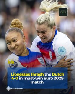 Lionesses thrash the Dutch 4-0 in must-win Euro 2025 match