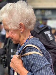 81 year old former magistrate, Deborah Hinton, arrested under the Terrorism Act in Cornwall.
