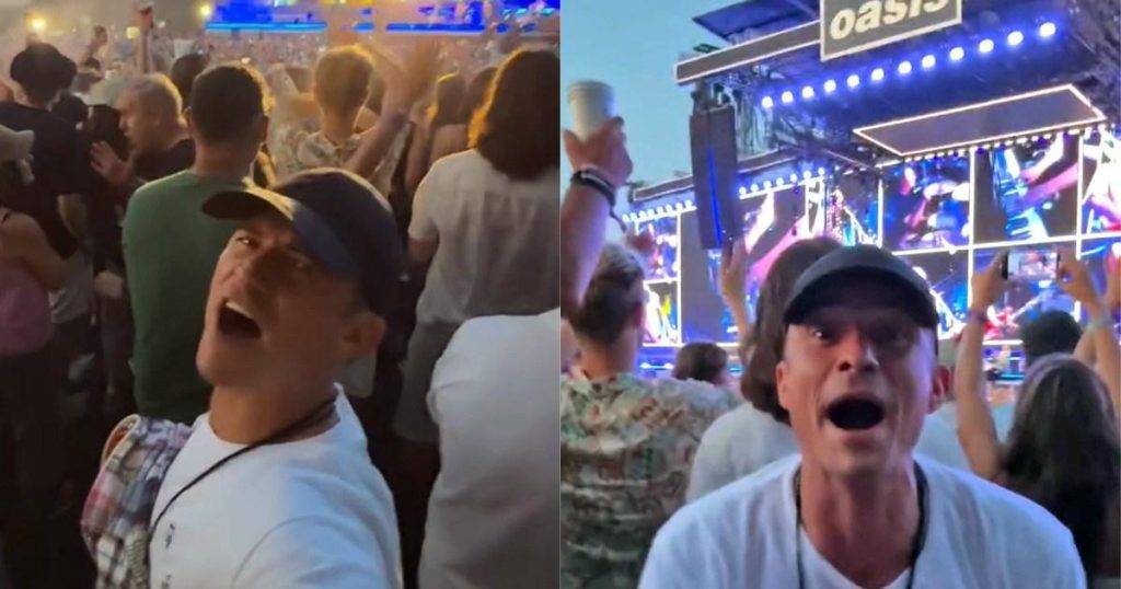 Orlando Bloom shrugs off Katy Perry split by singing his heart out at Oasis gig
