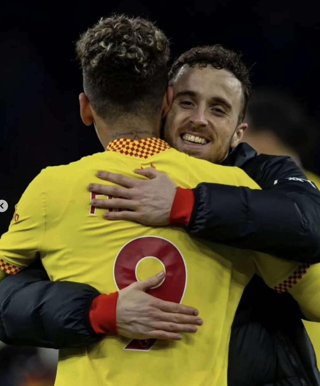 Riberto Firmino pays tribute to Diogo Jota on Instagram; his friend, his brother and his teammate.