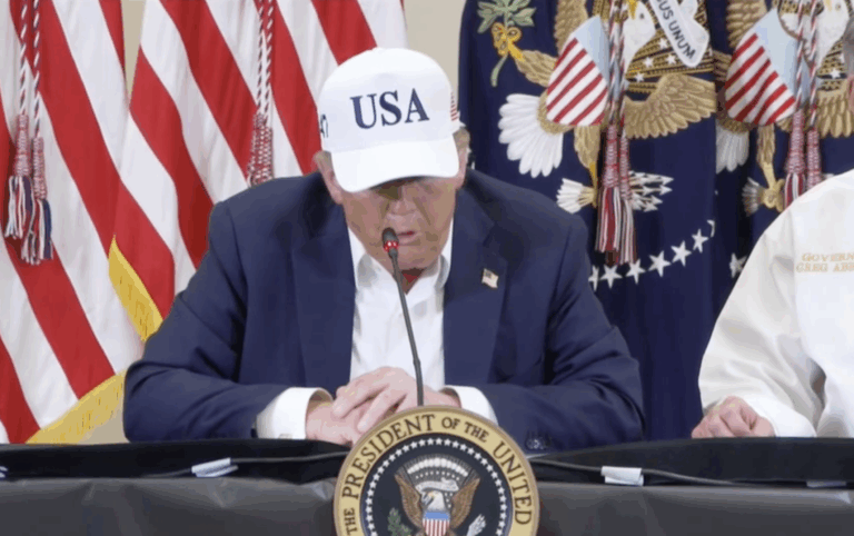 Trump visits Texas flood sites amid search for missing