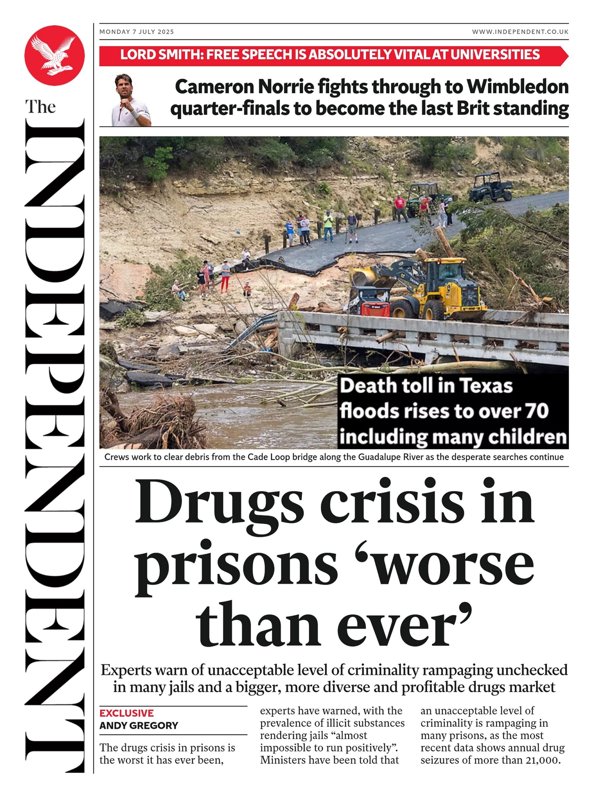 Drugs crisis in prisons worse than ever says the independent