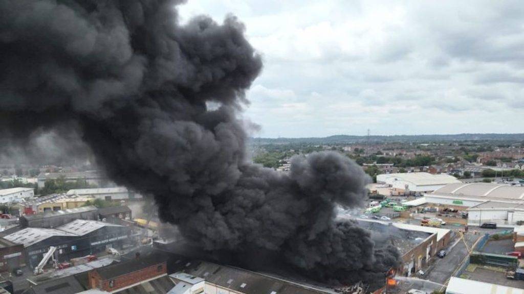 Firefighters tackle huge blaze involving 20 tonnes of tyres
