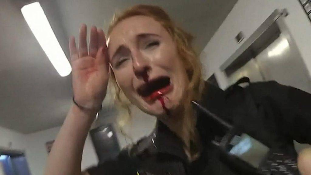 Police officer left with broken nose after Manchester Airport brawl tells court she was ‘absolutely terrified’