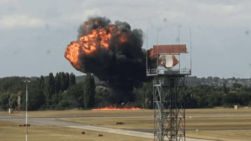 Fireball at Southend Airport after small plane crashes