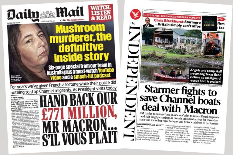 ‘PM to press Macron on migrant deal’ & ‘FBI closes case into Prince Andrew’ | Tuesday’s newspapers 