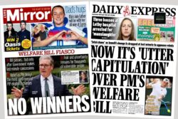 Starmer guts welfare reform to avert defeat in Commons | Wednesday’s newspapers 