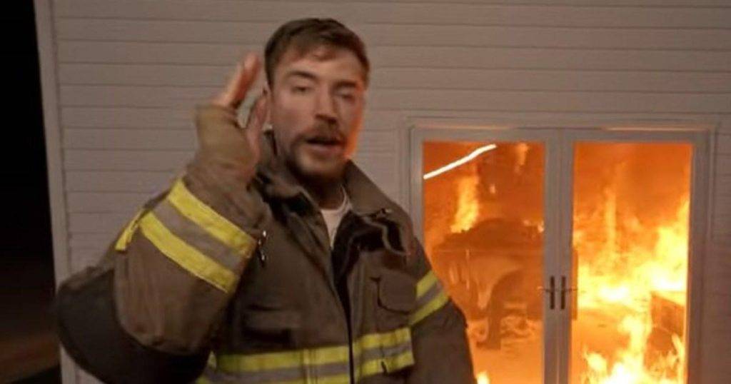 MrBeast’s ‘brain is broken’ say fans after burning house video goes viral