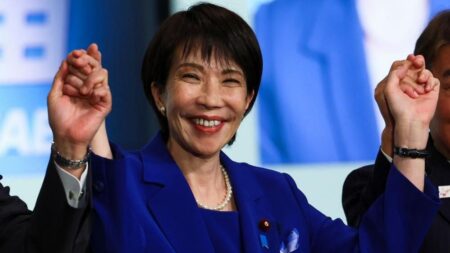 Japan’s stocks surge after Takaichi wins party vote