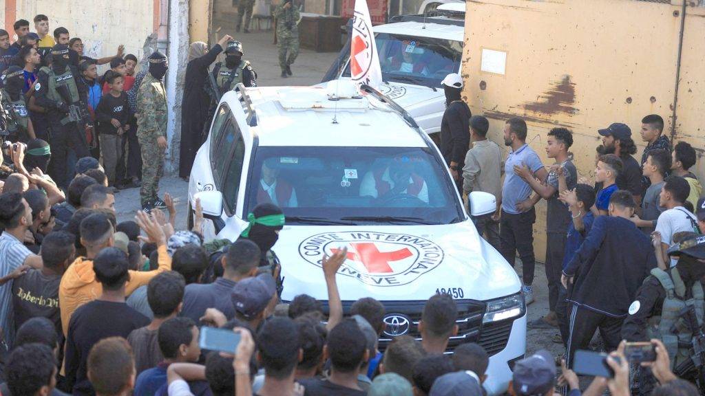 Israel says first hostages handed over as Palestinian prisoners also expected to be released Israel says first hostages handed over as Palestinian prisoners also expected to be released