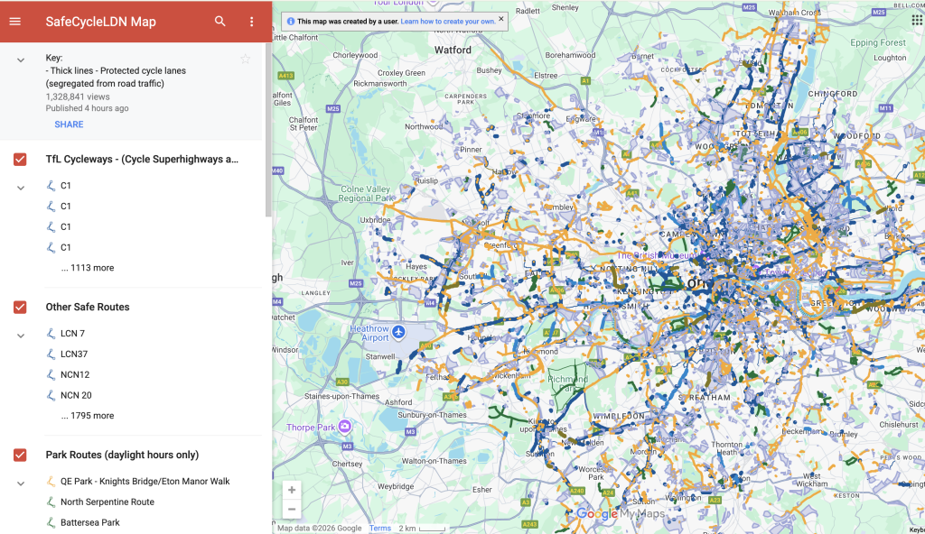 SafeCycleLDN Map explained