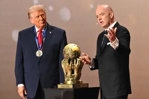 Trump awarded 1st FIFA Peace Prize by Gianni Infantino at 2026 World Cup draw