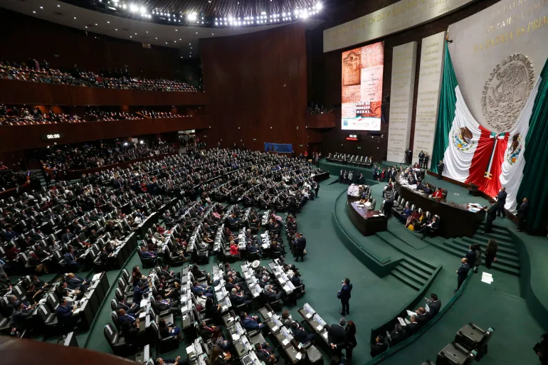 Legislators fill the lower house of Congress as the wait for the presidential inauguration ceremony of Andres Manuel Lopez Obrador, at the National Congress in Mexico City