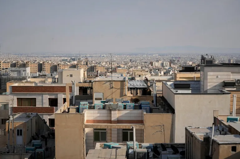A general view shows Tehran skyline, Iran, Friday, June 13, 2025. (AP Photo/Vahid Salemi)